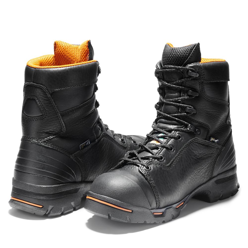 Bocanci De Muncă Timberland Barbati Negrii - Pro® Endurance 8\" Steel Toe - Romania - RONVLM074